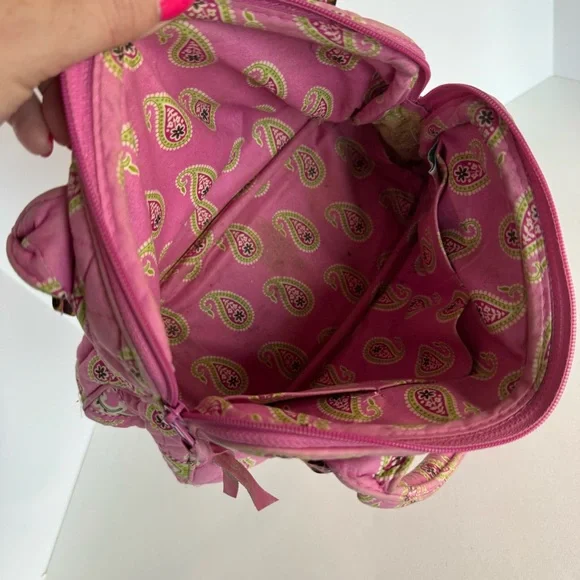 Vera Bradley Pink Top Handle Bag Purse Tote - Picture 6 of 10